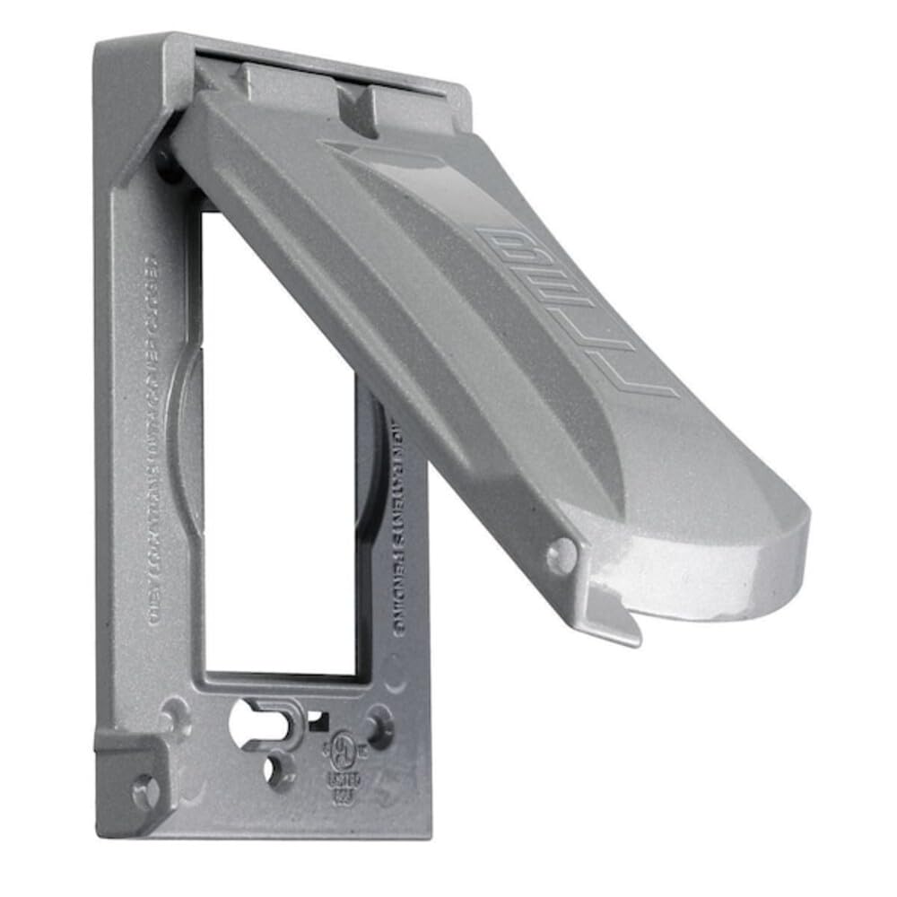 BELL 12-in-1 1-Gang Weatherproof Flip Cover, Gray