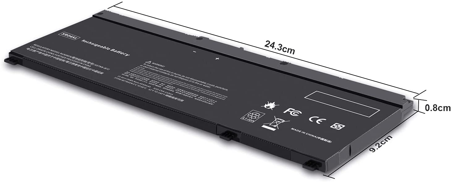 15.4V 70Wh SR04XL SRO4XL Batterie pour ordinateur portable HP 917678-171 917678-1B1 917678-2B1 917724-855 HSTNN-DB7W HSTNN-IB7Z TPN-C133 TPN-C134 TPN-Q1934 TPN-Q1934 15-CBC. 000 15-CE015DX 15-CE000 15