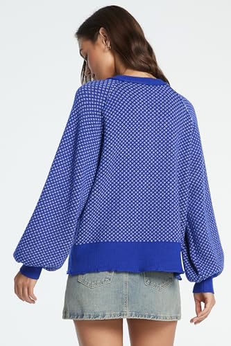 D-Sun Women Crewneck Plaid Sweater Long Sleeves Color Block Pullover Sweater Casual Winter Chunky Knit Ribbed Jumper Top4