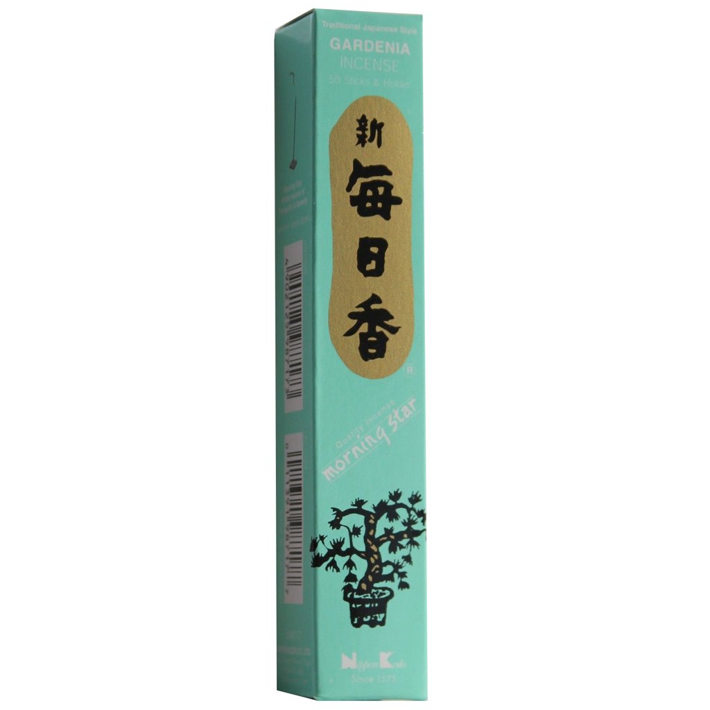 Morning Star Gardenia Quality Japanese Incense By Nippon Kodo - 50 Sticks + Holder