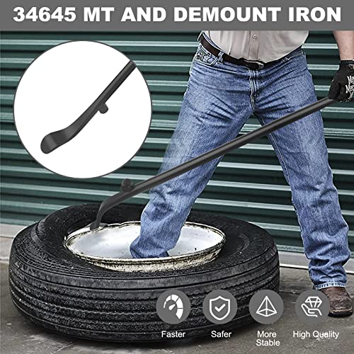 Tire Iron, 34645 Tire Mount And Demount Iron, Tire Changing Removal Tool For Tubeless Tires, Tire Bar For Auto And Truck Maintenance, Tire Removal Tools For Auto/ Truck Tires, 37In, 3/4 In, Black #TOP1
