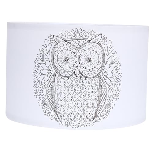 GETAJGHSD レトロスルソケット用布製ランプシェード 壁掛け灯向けパターン付きシンプル照明アクセサリー インテリア装飾用