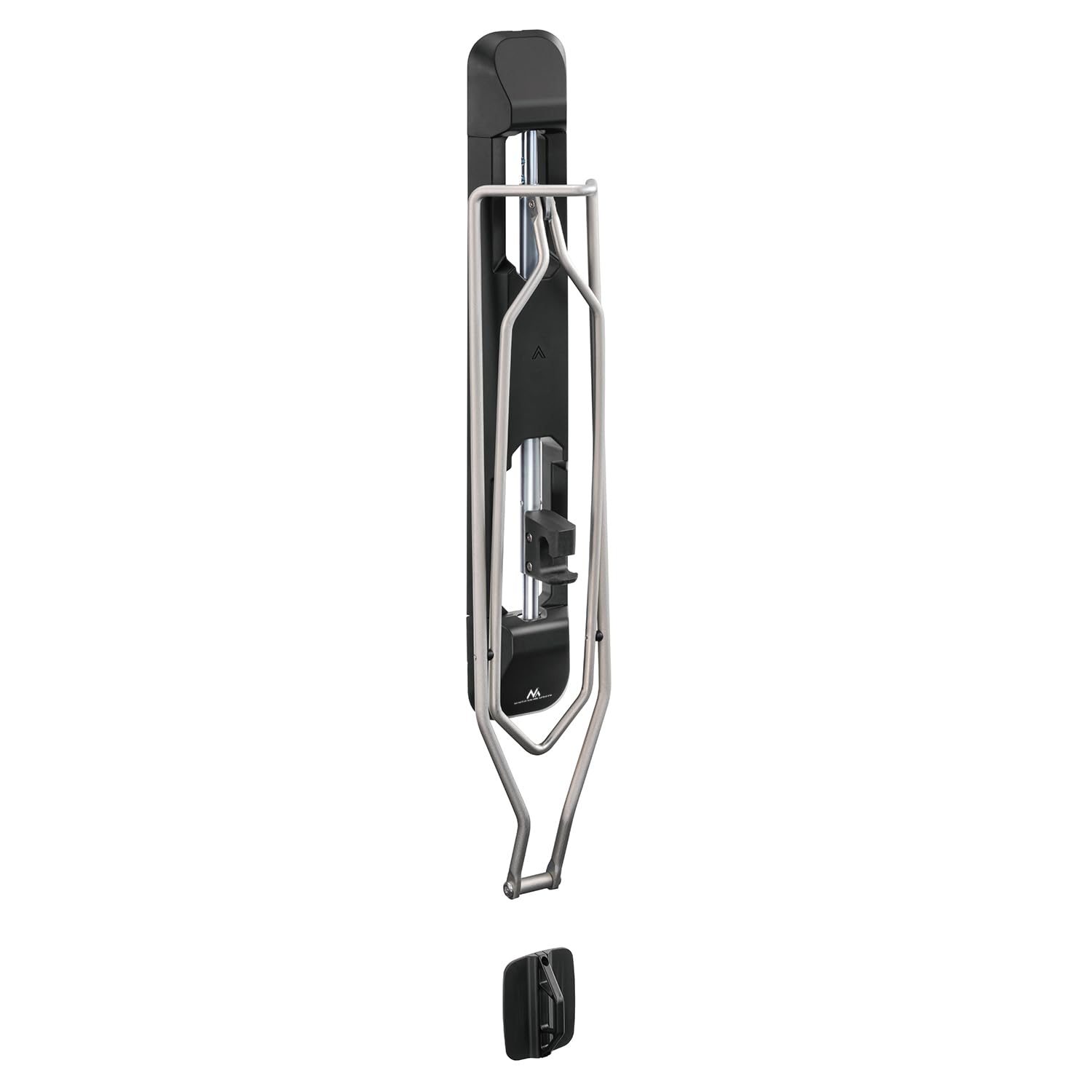 Maclean MC-471 Vertikaler, schwenkbarer und klappbarer Fahrradhalter für die Wand, 5-stufige Höhenverstellung, Tragkraft 35 kg, aus Stahl, für Räder von 20–29 Zoll (4)