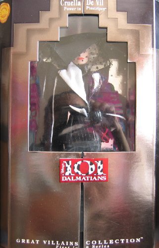 Barbie 1996 Disney Cruella De Vil Doll 101 Dalmatians Power in Pinstripes Great Villains Collection First in Series