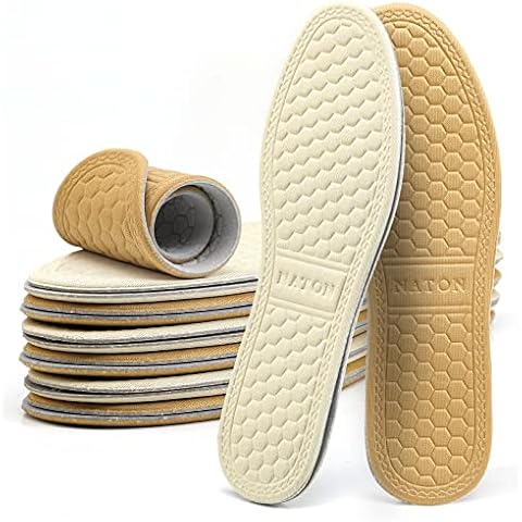6 Pairs Breathable Insoles, Thin Soft Cushioning Replacement Insole, Comfortable Cotton Double Layer Foam Insoles, Absorb-Sweat Shoe Insert for Men and Women Cover