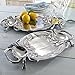 HomeRoots Aluminum, Steel Silver Crab Shaped Sectioned Serving Platter
