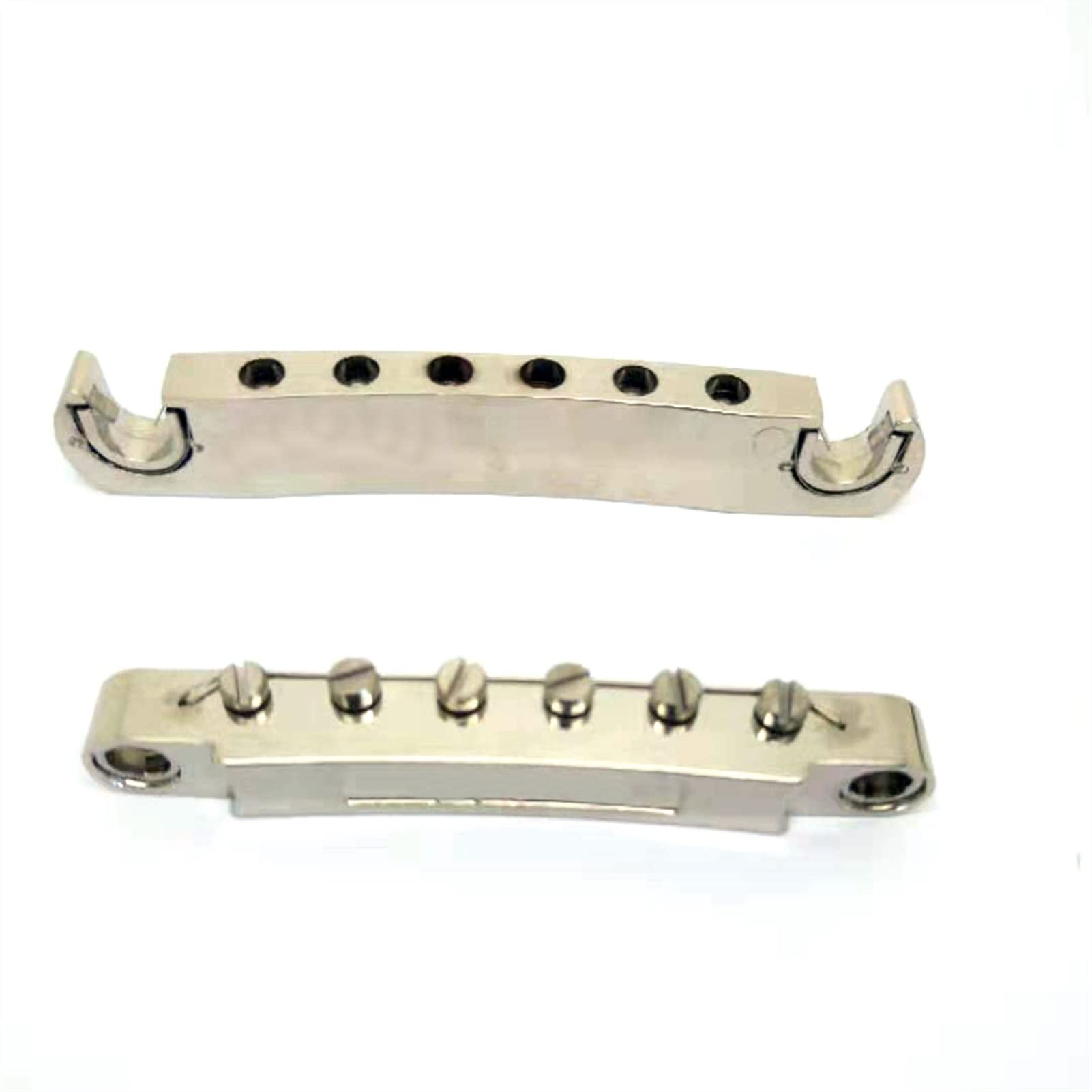 Accesorio repuesto puente Guitarra Eléctrica Tune-O- matic Puente Y Cordal Con Pernos Set Fit LP Guitar Reemplazo De Níquel