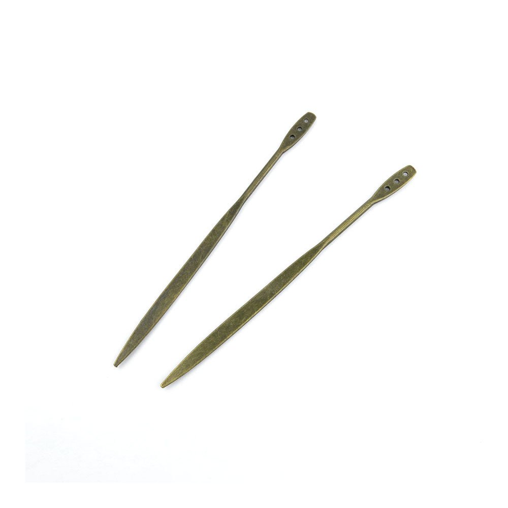 Price per 45 Pieces Antique Bronze Jewelry Making Charms Findings Supplies 09248 Hairpin Head Pins Craft Ancient Repair Lots DIY Pendant Vintage