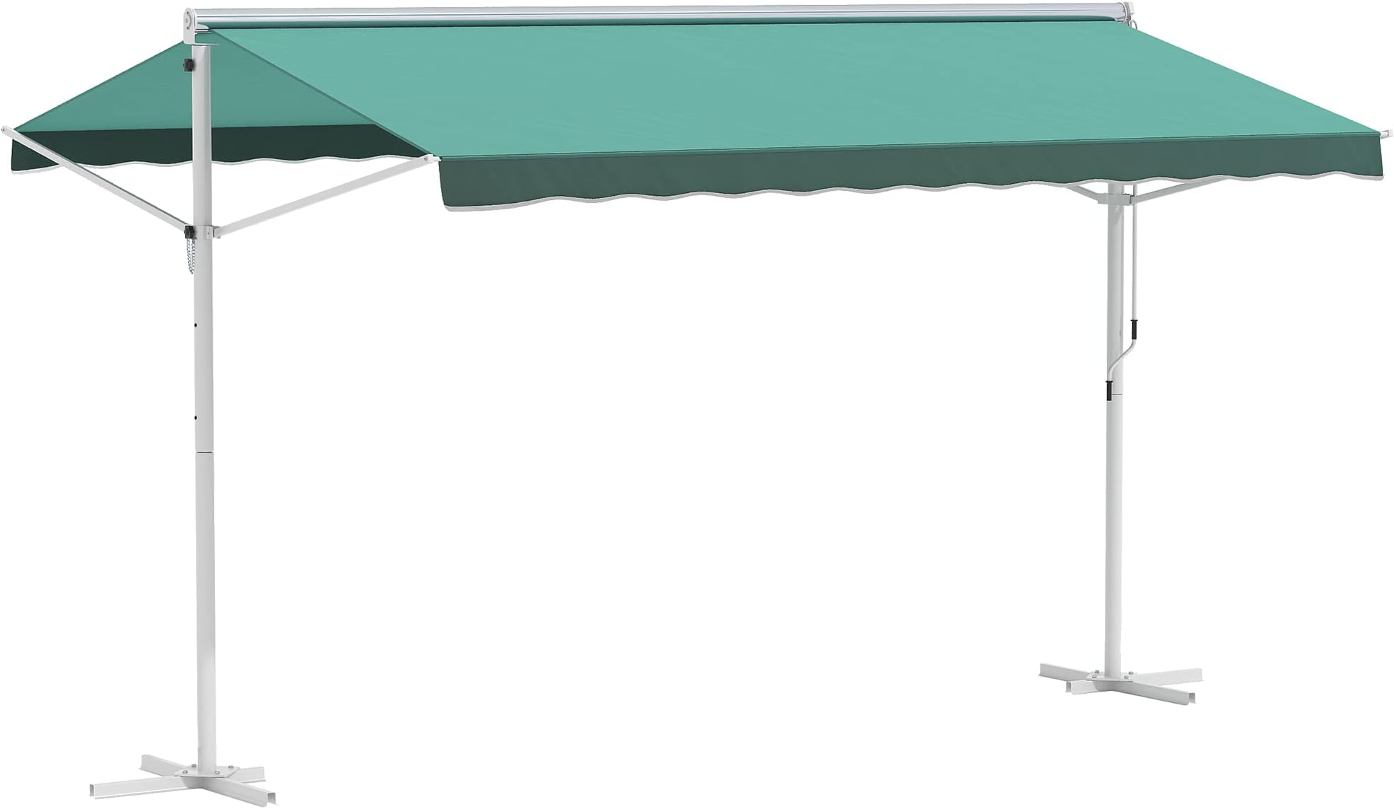 Outsunny 300 x 300CM 2 Side Free Standing Manual Awning Canopy Patio