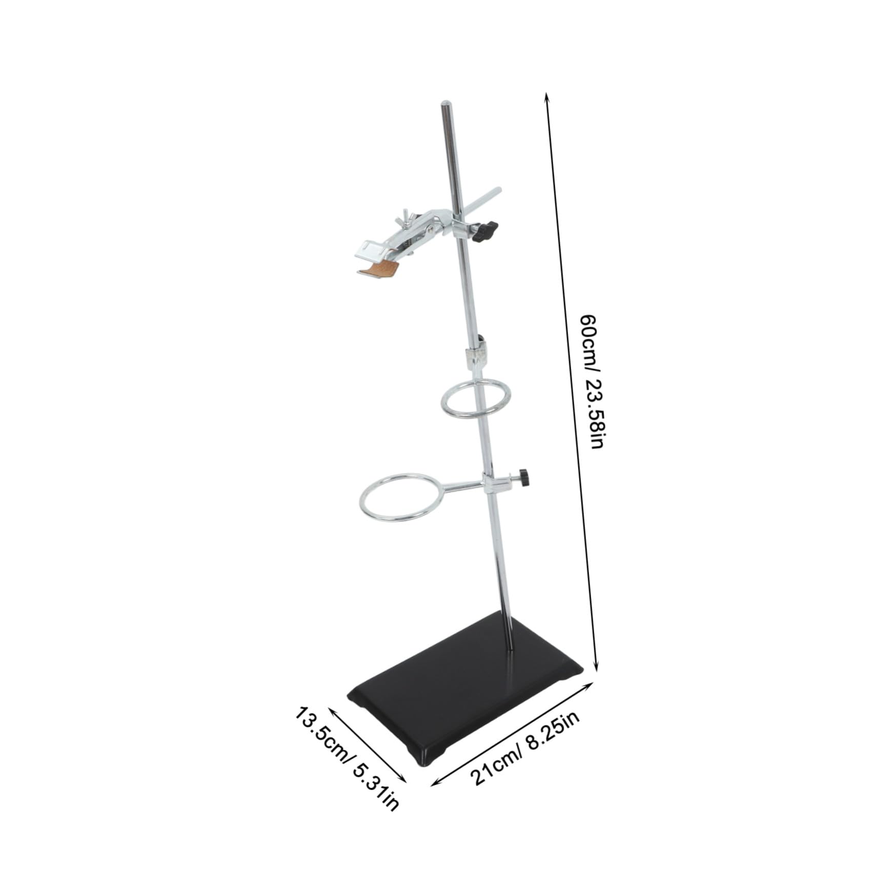 VALICLUD Supporto per Asta da Tavolo Morsetti in Acciaio Inox Portaprovette Supporto per Imbuto Chimico e Morsetti da Laboratorio per Esperimenti
