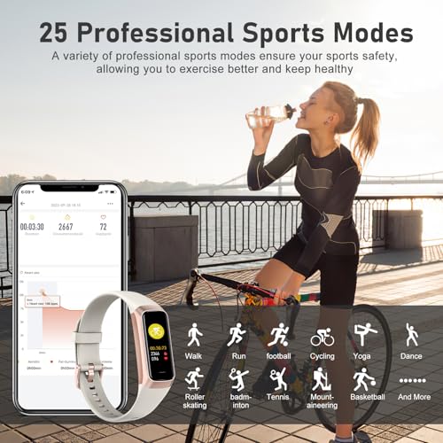 Image of Fitness Tracker with Step Counter /Calories /Stopwatch, Activity Tracker, Health Tracker with Heart Rate Monitor, Sleep Tracker,1.10''AMOLED Touch Color Screen, Pedometer Watch for Women Men