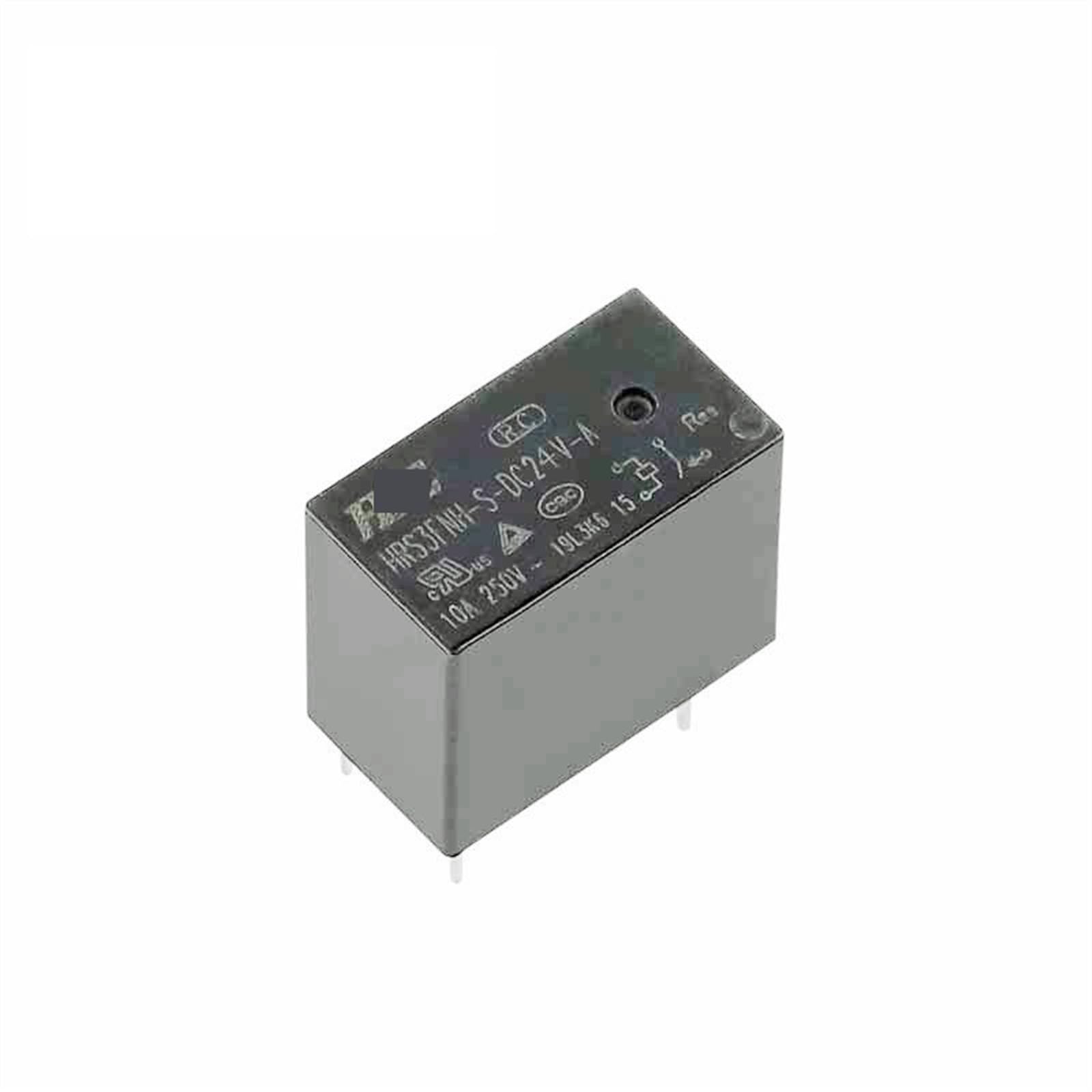 Relé de potencia HRS3FNH-S DC5V 12V 24V conmutador de 4 pines 10A para PCB 8