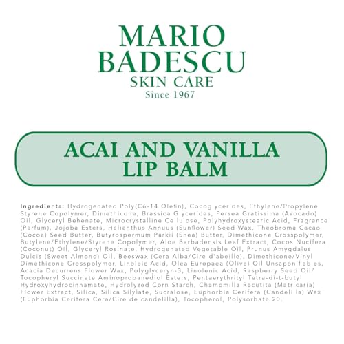 Image of Mario Badescu Moisturizing Lip Balm for Dry Cracked Lips, Infused with Coconut Oil and Shea Butter, Ultra-Nourishing Lip Care Moisturizer for Soft, Smooth and Supple Lips