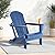 ONBRILL Folding Adirondack Chair, HDPE All Weather Fire Pit Chairs, Wooden Textured Plastic Adirondack Chairs, Easy Assembly, Heavy Durable Outdoor Chair for Lawn Garden Porch, Navy Blue