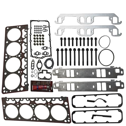 Image of Partsflow Head Gasket Bolts Set HS9898PT-2, ES71038-1 | Compatible With Dodge Dakota RAM Jeep Grand Cherokee 1998-2003 5.9L; Graphite; Head Gasket set ; Head gasket kit