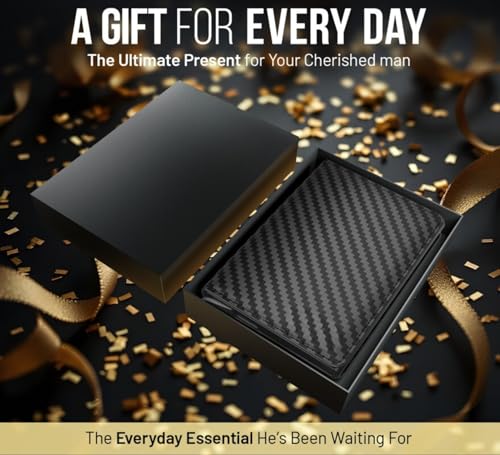 Image of FORTIS Slim Wallet for Men - RFID Protection, Minimalist Men's Wallet, Credit Card Holder, Stylish Men Wallet for Security & Convenience, Front & Back Pocket Wallet, Holds 8 Cards - Ideal Gift (Black)