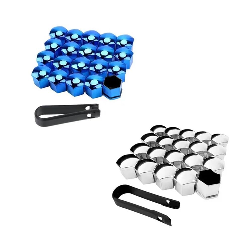 LOCKLGFMCZ 20/40Pcs Car Wheel Nut Caps 17/19/21mm Auto Hub Screw Cover Black Plastic Anti Dust Bolt Covers Tire Accessories(Roze,19mm)