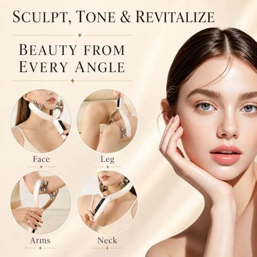 Face Massager Tool Microcurrent Device: Facial Sculpting Lymphatic Drainage Massager with Light Therapy for Enhanced Lift & Tighten. - Image 3