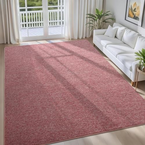 FALARK 4x6 Dark Red Area Rug