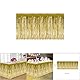 Gold Table Skirt, Dekorative Tischröcke mit Quaste, Fransen Tisch Rock für Hochzeitsfeier, Verlobungen, Geburtstag, Baby Shower, Karneval Party Dekoration, Größe 74x274cm