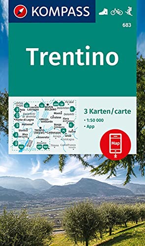 KOMPASS Wanderkarten-Set 683 Trentino (3 Karten) 1:50.000: inklusive Karte zur offline Verwendung in der KOMPASS-App. Fahrradfahren. Skitouren. Reiten. KOMPASS Wanderkarten-Set 683 Trentino (3 Karten) 1:50.000: inklusive Karte zur offline Verwendung in der KOMPASS-App. Fahrradfahren. Skitouren. Reiten.