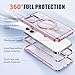 KPV for iPhone 13 Pro Case,3in1/Compatible with MagSafe/with 2X Front Case Protection/Invisible Magnetic Ring Metal Stand/Shockproof Military-Grade Protection(M-Rose Gold,iPhone 13 Pro)