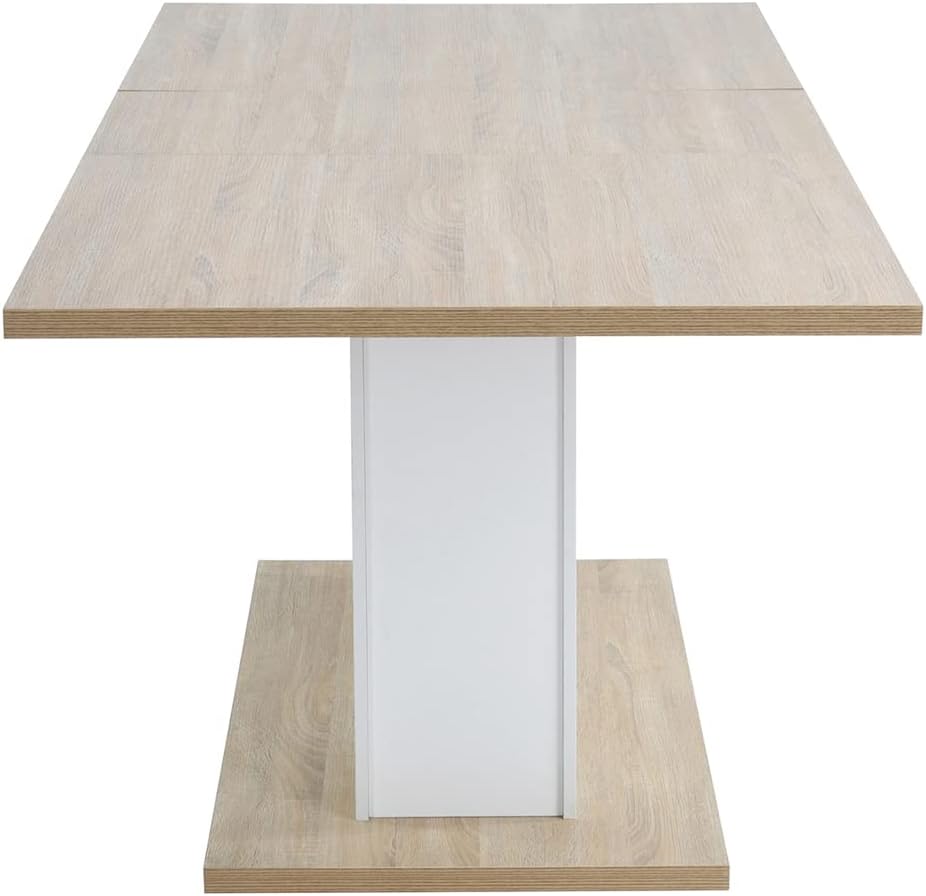Extensible Dining Table 4-8P Seat Wooden Top Kitchen Island Meal Desk Home Office Restaurant Furniture