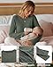 Velvelhall 4 Pack Women Nursing Shirts Breastfeeding Long Sleeve Tops Thermal Sweaters with Hidden Zipper Ribbed Maternity(Black, Light Gray, Brown, Army Green,Large)