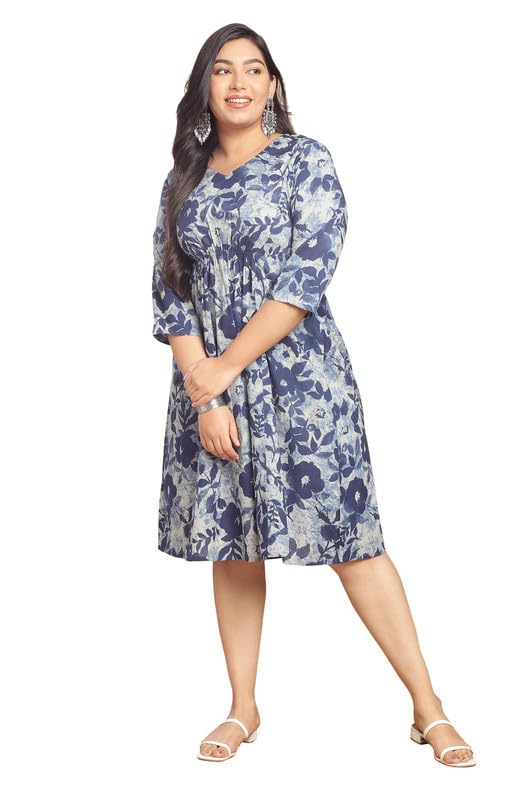 Image of Janasya Women's Fit and Flare Knee Length Dress