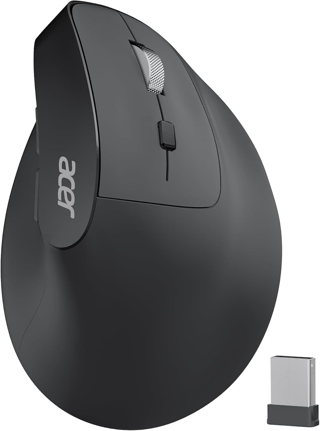 Acer Wireless Mouse Ergonomic, Rechargeable USB C Vertical Mouse 3 Adjustable DPI 1600/1200/1000, Ergo Mice, 2.4GHz Computer Mice with 6 Buttons, USB Receiver for Laptop, PC, iMac, Acer, Desktop