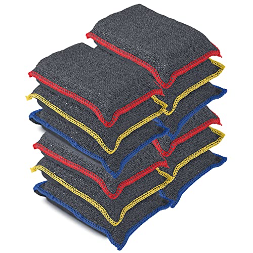 Image of Superio Miracle Microfiber Sponges for Kitchen Kosher Non-Scratch Scrubber, Heavy Duty Multi-Purpose Cleaning - Dishes, Pots, Pans, and Countertops, Machine Washable, (Grey) (12-Pack)