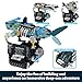 Mechanical Shark 3 in 1 Building Set 423pcs, Compatible with Lego Shark, Lantern Fish, Octopus Models, Deep Sea Ocean Kit, Interactive Moving Base with Handle Control, STEM Educational Toy for Kids 6+