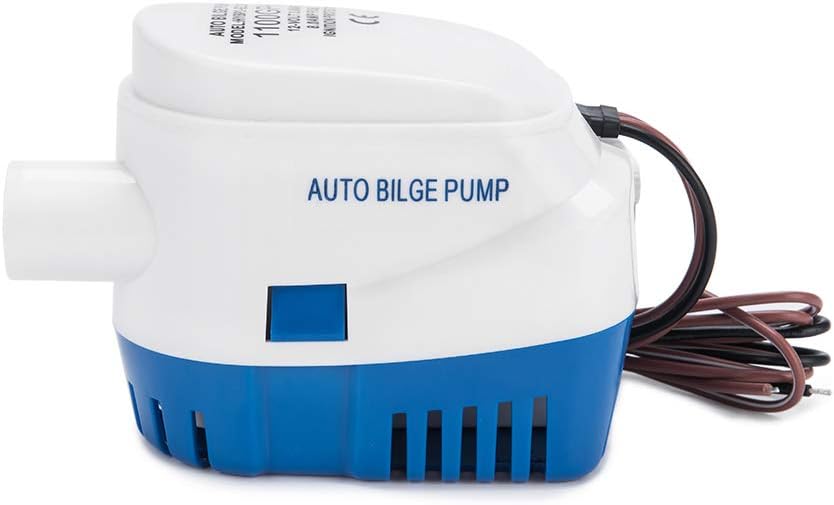 Dontmiss Automatic Submersible small Boat Bilge Pump 12v 1100gph Auto with Float Switch，1 1/8"Outlet Marine-Grade Durable Construction,bilge pumps for boats, Ponds, Pools, Caravan RV