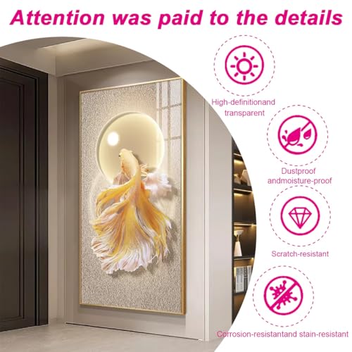 Cuadro decorativo 3D con luces para sala de estar de estilo moderno 6