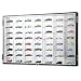 Suzile 1/64 Diecast Acrylic Display Case Car Wall Case Diecast Model Car Display Case Clear Case Wheels Storage Cabinet Diecast Car Display Rack for 56 Slots, 2 Doors, 23.5 x 15 x 2 Inch