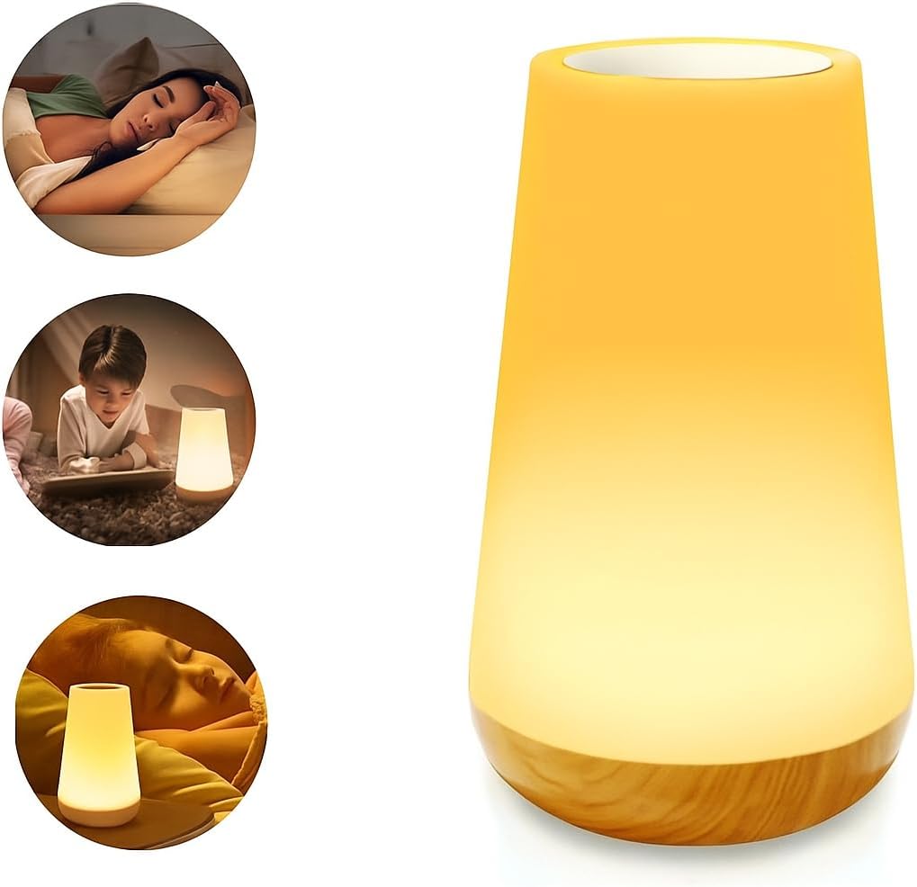 Luminária de Mesa Portátil Abajur Adequada Para Quarto Sala Touch Sem Fio USB Iluminação Com Mudança de Cor - SHACK