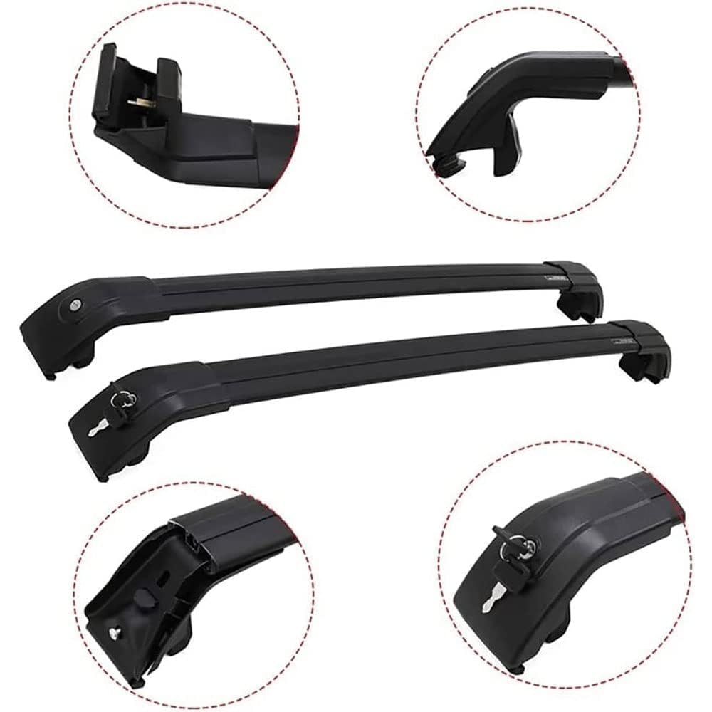 Auto Dakdragers Voor BMW 3-Series Touring, 5-dr Estate 2020 2021 G21 Geïntegreerde Dakdragers Aluminium Profiel 2 Stukken Aluminium Dakdragerset voor auto's met open reling,3