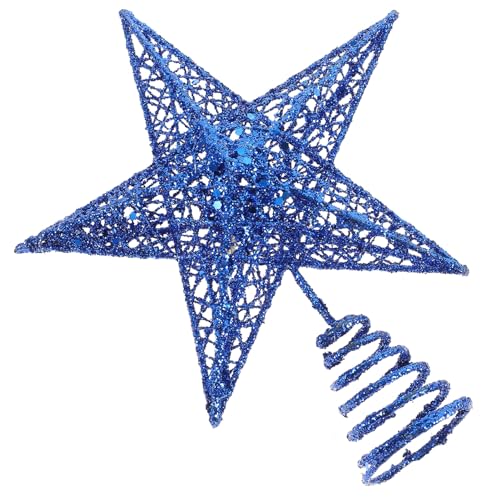 Estrella de árbol de Navidad con brillo intenso y copa estable de 5 puntas 2