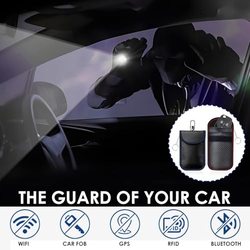 Keyless Go Schutz für Autoschlüssel, 2er-Pack Schutz für Autoschlüssel, Faraday-Tasche Funk-Schlüssel Abschirmung Schlüsselschutz Diebstahlschutz Schlüssel-Tasche Schlüssel-Etui Schlüssel-Beutel