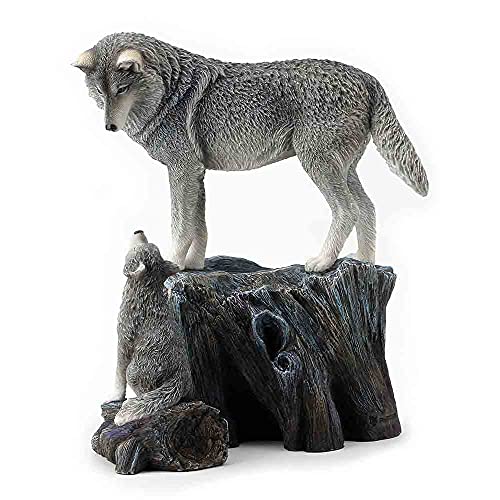 Estatua Veronese Design Lisa Parker Lobo Madre e Hijo miniatura 3