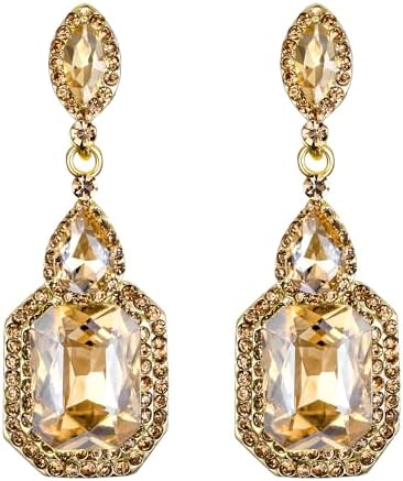 BriLove Women's Wedding Bridal Crystal Emerald Cut Infinity Figur...