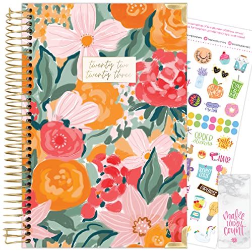 HARDCOVER bloom daily planners 2022-2023 Academic Year Day Planner (July 2022 - July 2023) - Passion/Goal Organizer - Monthly & Weekly Inspirational Agenda Book - 5.5" x 8.25" - Floral Gouache