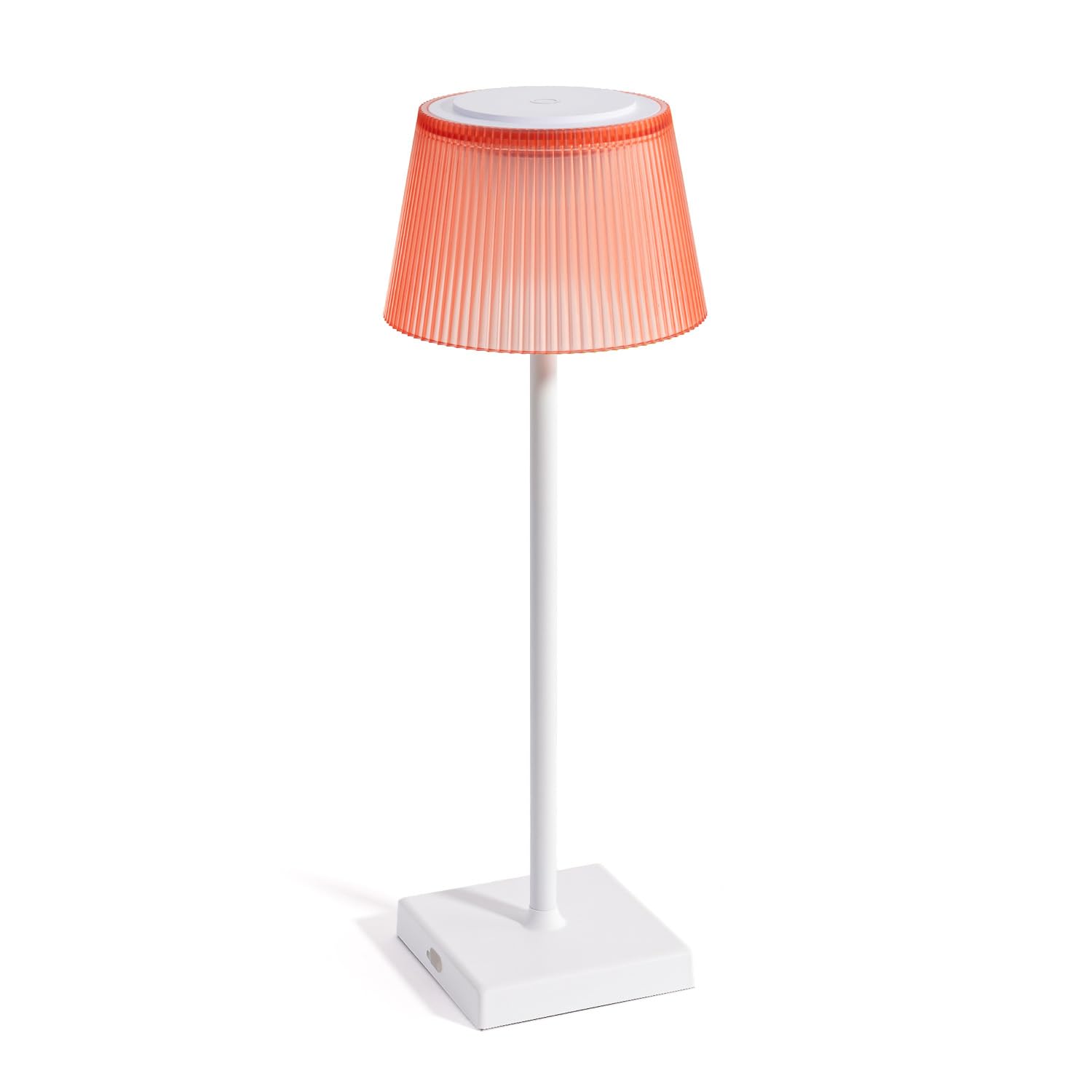Auraglow Rechargeable Table Lamps White Red, Cordless LED, 2 Pack