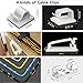 DRIVUU White Cable Management Organizer Kit 4 Cable Sleeve Split,47Cable Clips 12Cord Clips Holder,22 Cable Ties, 20 Adhesive Wall Cable Tie, 200Fasten Cable Ties for TV Electronics