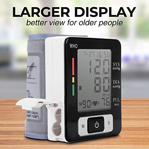Blood Pressure Monitor Fully Automatic Accurate Wrist Blood Pressure Monitor with Wristband Automatic Wrist Electronic Blood Pressure Monitor Perfect for Health Monitoring - Thumbnail 2