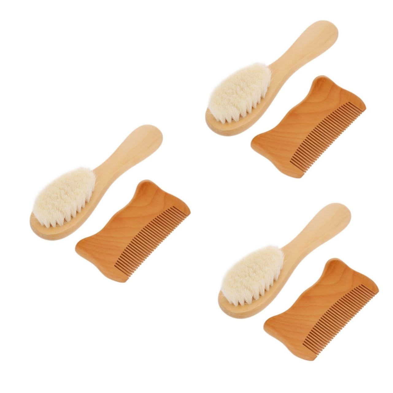FOMIYES Juego De 6 Cepillos De Madera Para Desenredar El Cabello Del Bebé Cepillo De Baño Para El Cabello Del Bebé