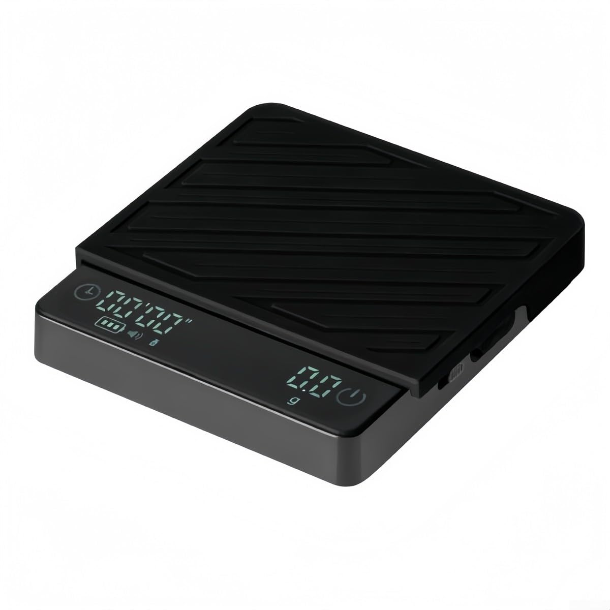 Kaffeewaage Digital 2kg 0.1g mit Timer USB-C(Black)