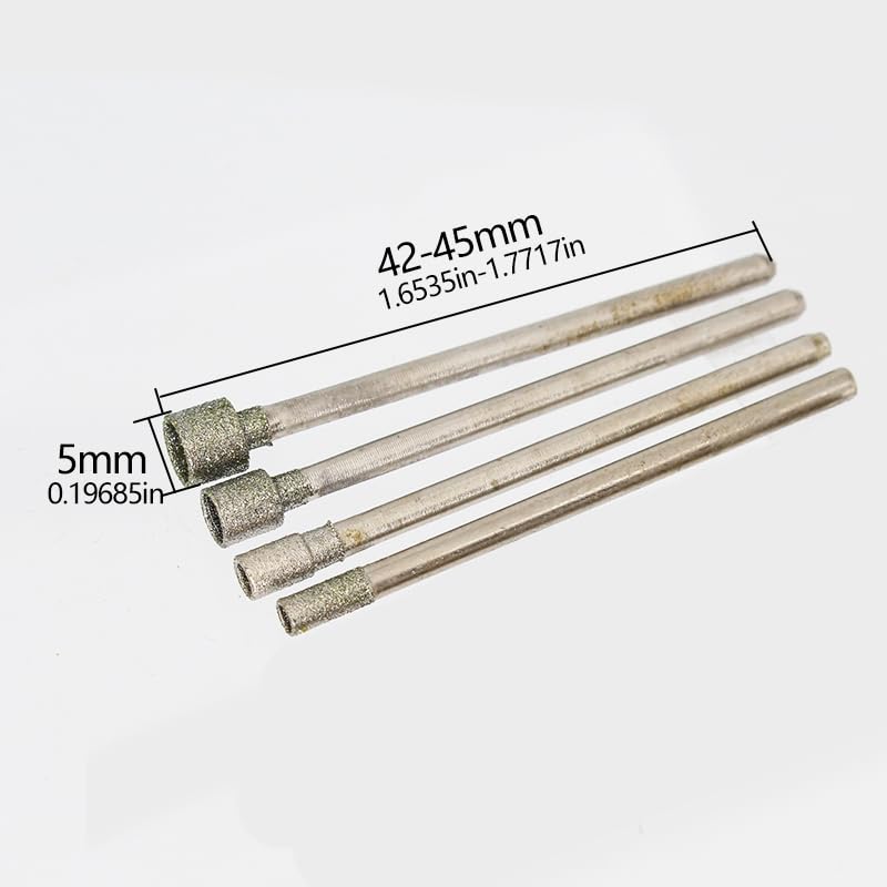 Diamond Core Drill Bit Set, Multi-Size Hollow Drilling Tools for Glass Stone Ceramic Engraving, 0.8-5mm, 10 Pieces