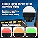 12V Industrial Warning Light, DC/AC 3 Colors 1 Layer LED Signal Tower Indicator, IP65 Waterproof, Continuous Visual Alert for Machinery Safety