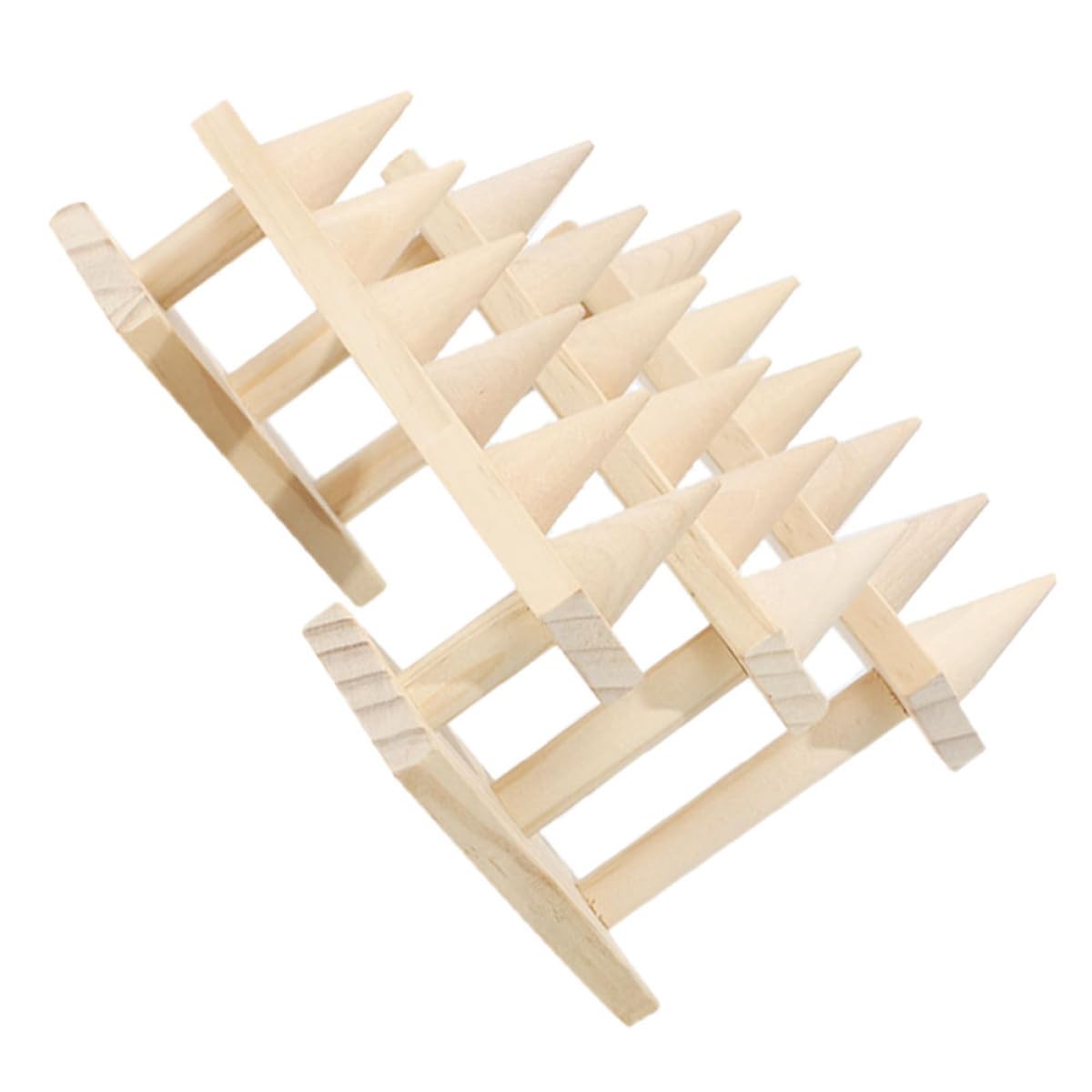 Holibanna Ringständer Kegelförmig 3 stufig 18 Plätze Schmuckdisplay für Haushalt und Juweliergeschäft